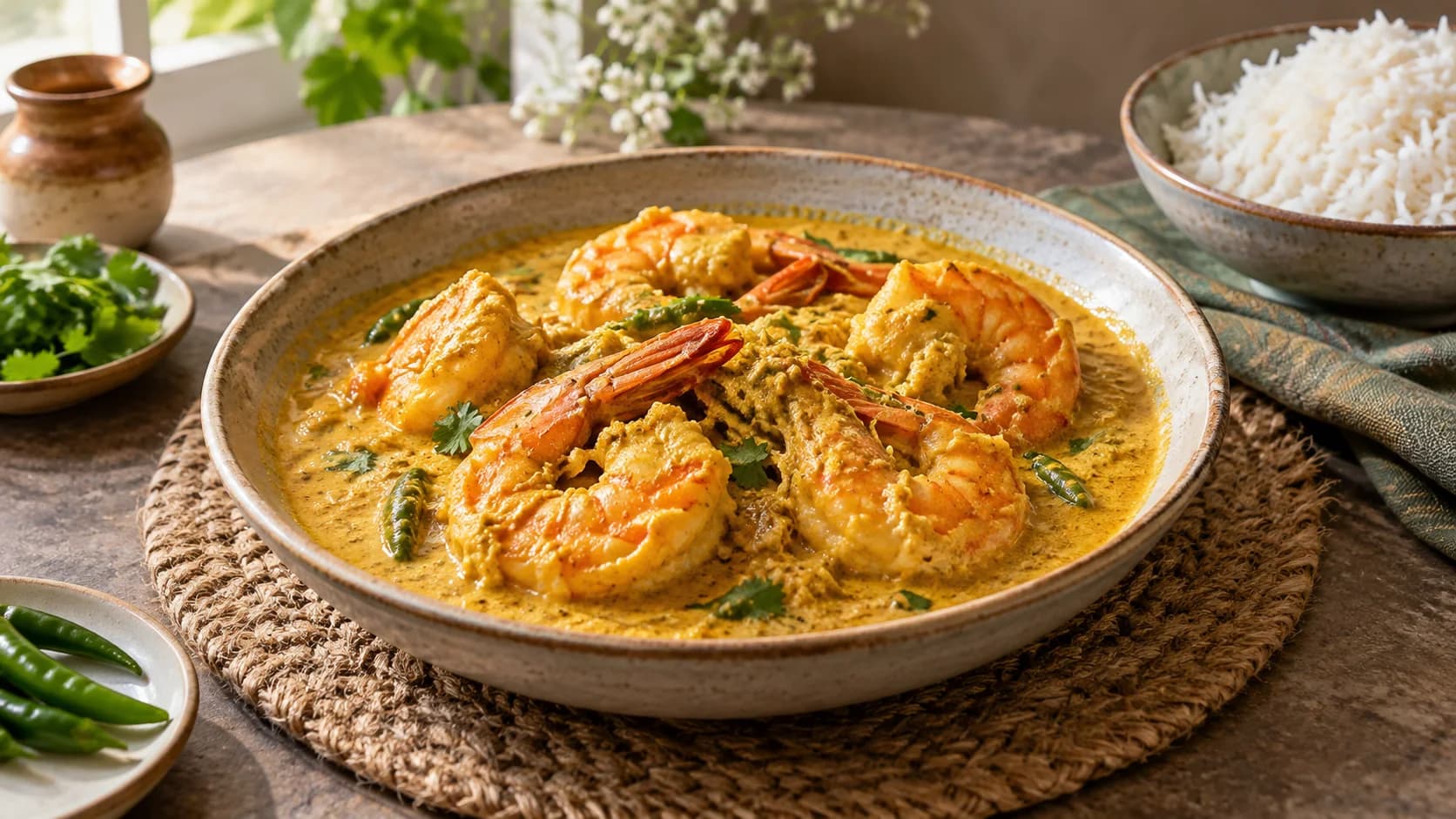 Chingri Malai Curry finished dish
