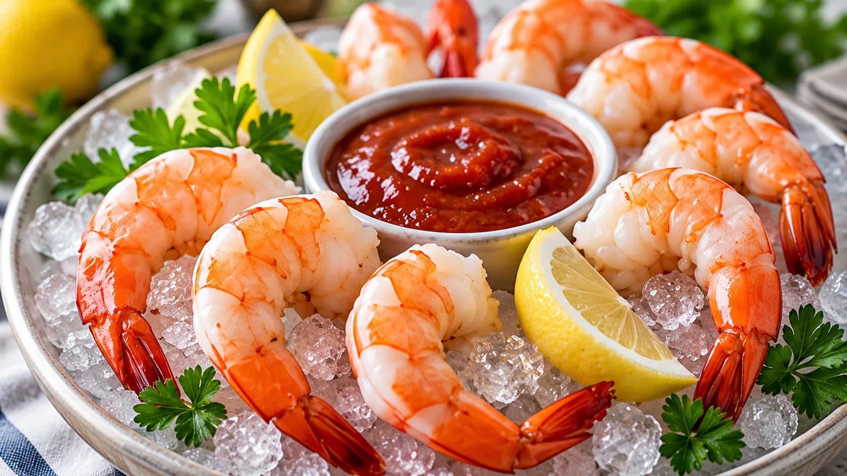 Classic Shrimp Cocktail finished dish