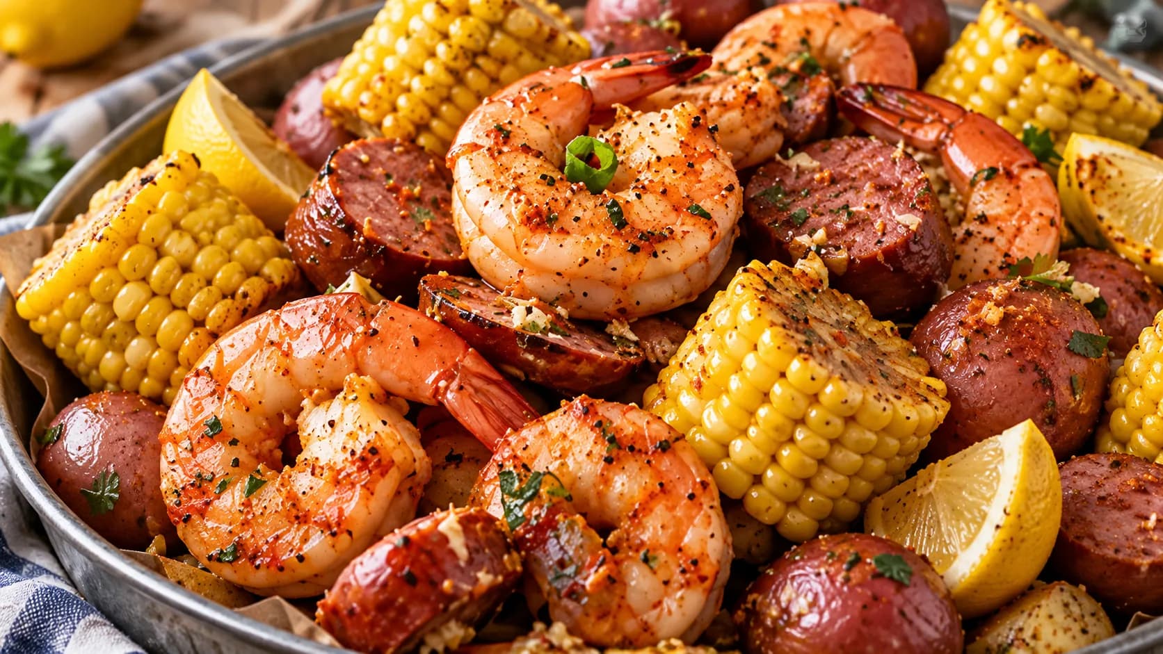 Lowcountry Shrimp Boil finished dish
