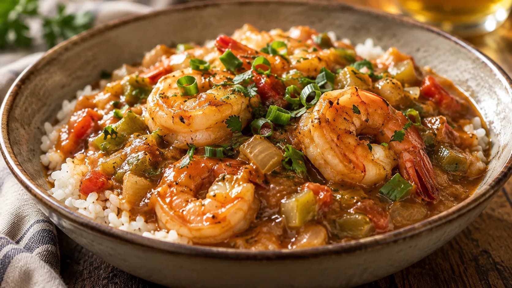 Shrimp Etouffee finished dish